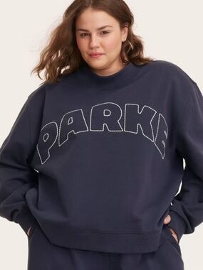 Parke x Target Navy 100% Cotton Mock Neck Sweatshirt-Size L/XL - NEW w/tags